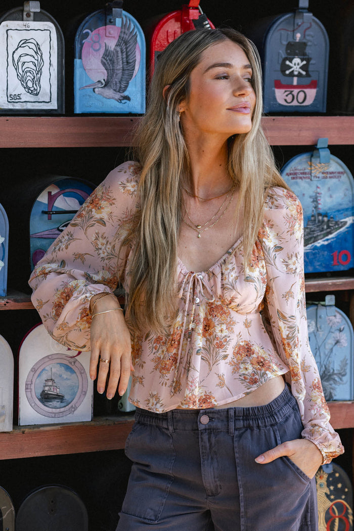 Noa Naya Floral Long Sleeve Top - Rose Dust | O'Neill