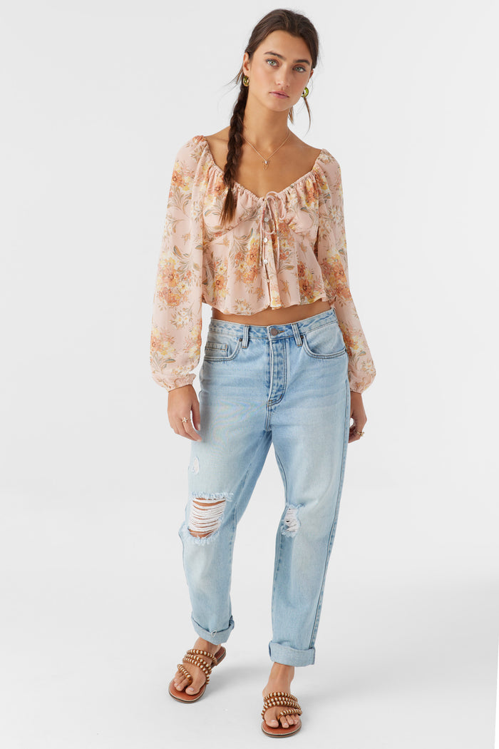 Noa Naya Floral Long Sleeve Top - Rose Dust | O'Neill