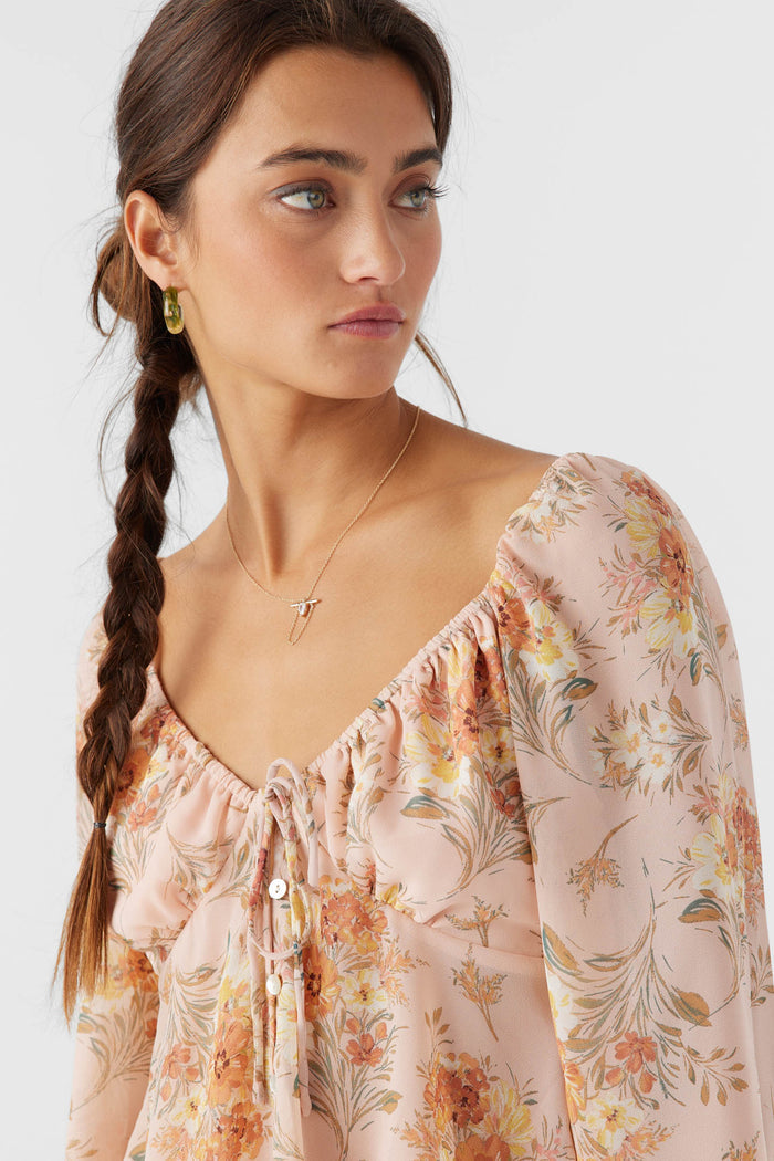 Noa Naya Floral Long Sleeve Top - Rose Dust | O'Neill