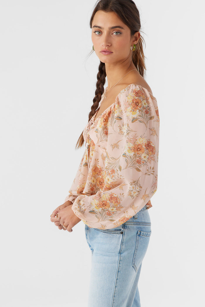 Noa Naya Floral Long Sleeve Top - Rose Dust | O'Neill