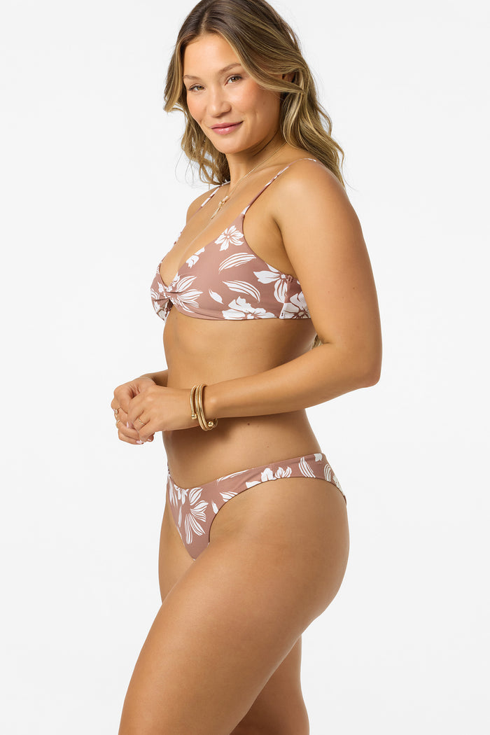 Nomad Floral Malibu Bralette Top - Carob Brown | O'Neill