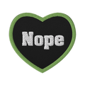 Nope Heart Embroidered patch