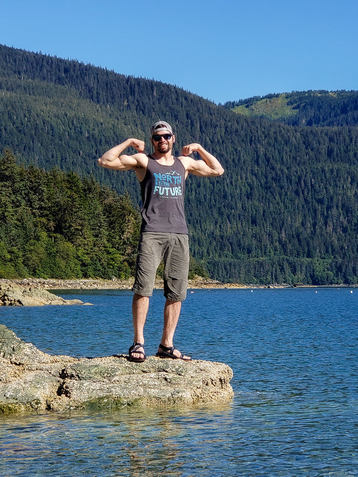 Mens Muscle Tank Top, north to the future