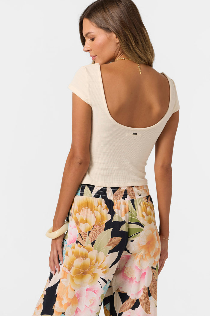 Nyn Knit Short Sleeve Top - Tapioca | O'Neill