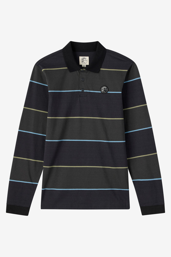 O'Riginals Cassidy Long Sleeve Knit Standard Fit Polo - Black | O'Neill