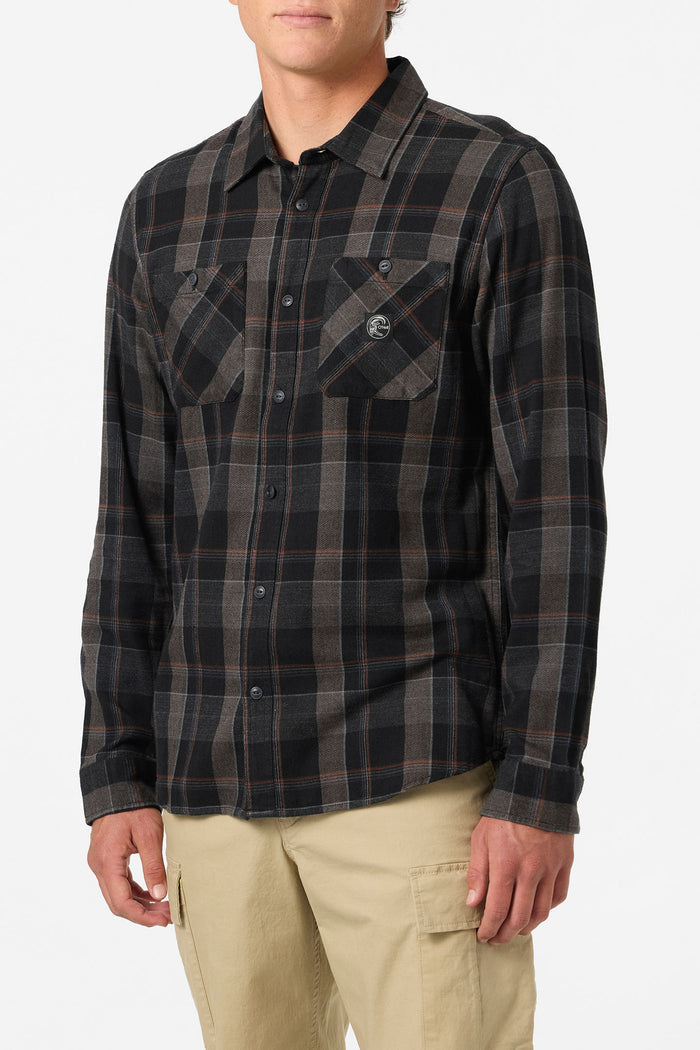 O'Riginals Clashed Flannel Standard Fit Long Sleeve Shirt - Black | O'Neill