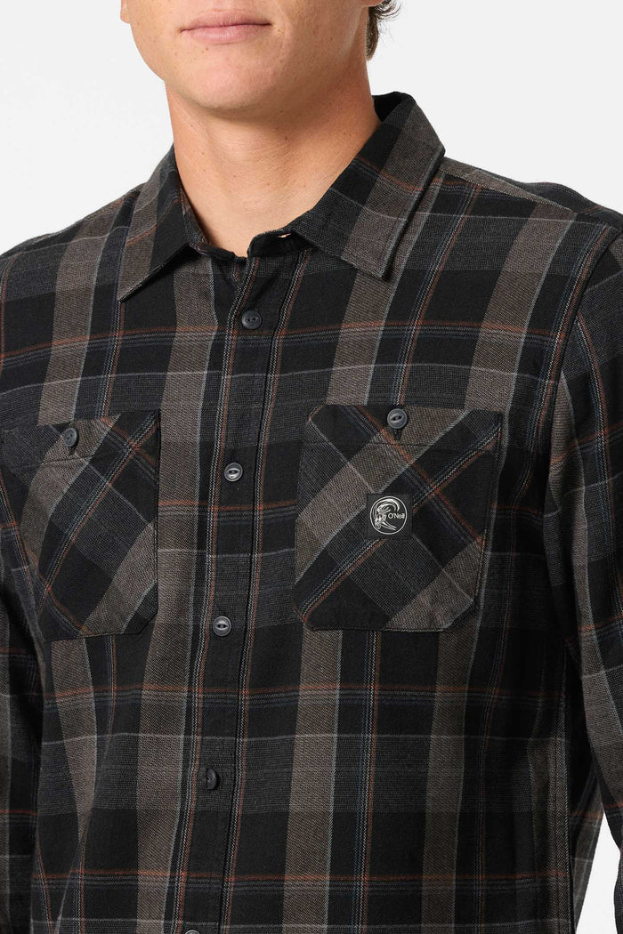 O'Riginals Clashed Flannel Standard Fit Long Sleeve Shirt - Black | O'Neill