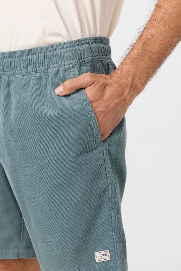 O'Riginals Cord Elastic Waist 18" Shorts - Stormy Sea | O'Neill