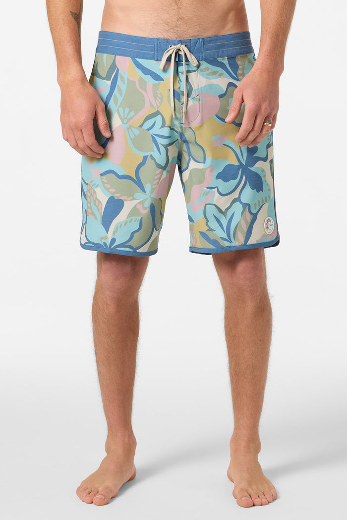 O'Riginals Print Scallop 18" Boardshorts - Blue Fusion | O'Neill