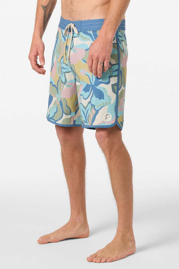 O'Riginals Print Scallop 18" Boardshorts - Blue Fusion | O'Neill