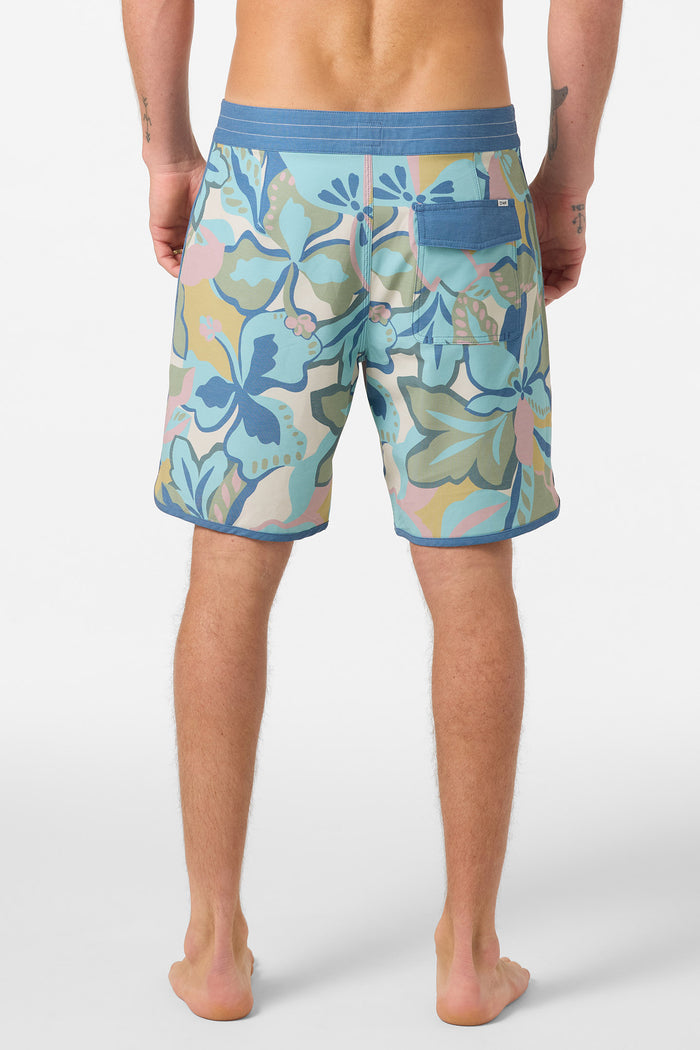 O'Riginals Print Scallop 18" Boardshorts - Blue Fusion | O'Neill