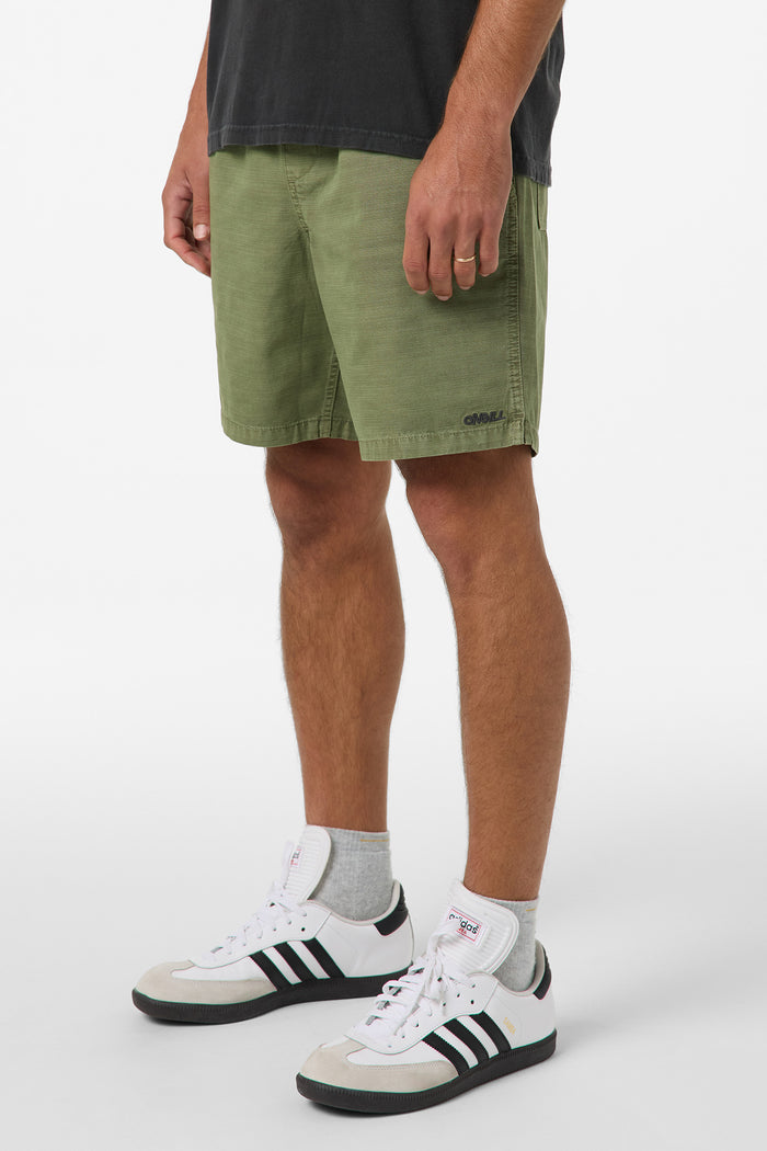 O'Riginals Shoreline Elastic Waist 18" Shorts - Oil Green | O'Neill