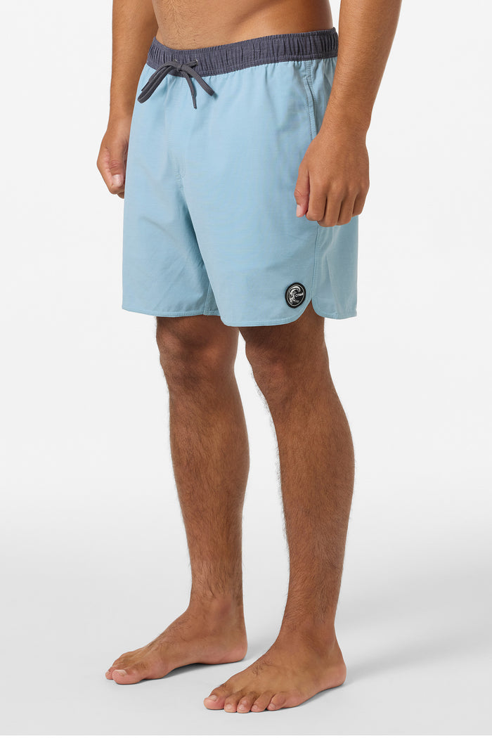 O'Riginals Solid Scallop Elastic Waist 16" Swim Trunks - Arona | O'Neill
