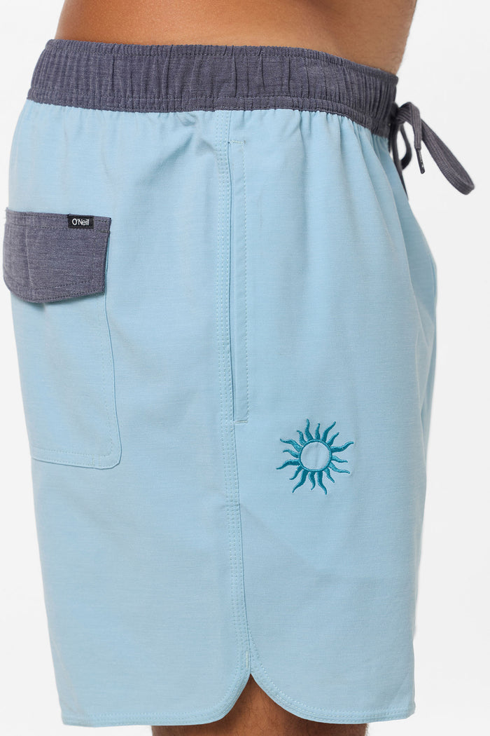 O'Riginals Solid Scallop Elastic Waist 16" Swim Trunks - Arona | O'Neill