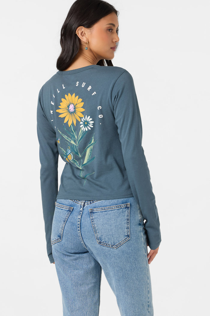 Pacific Bloom Long Sleeve Tee - Dark Slate | O'Neill