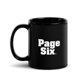 Page Six Black Glossy Mug