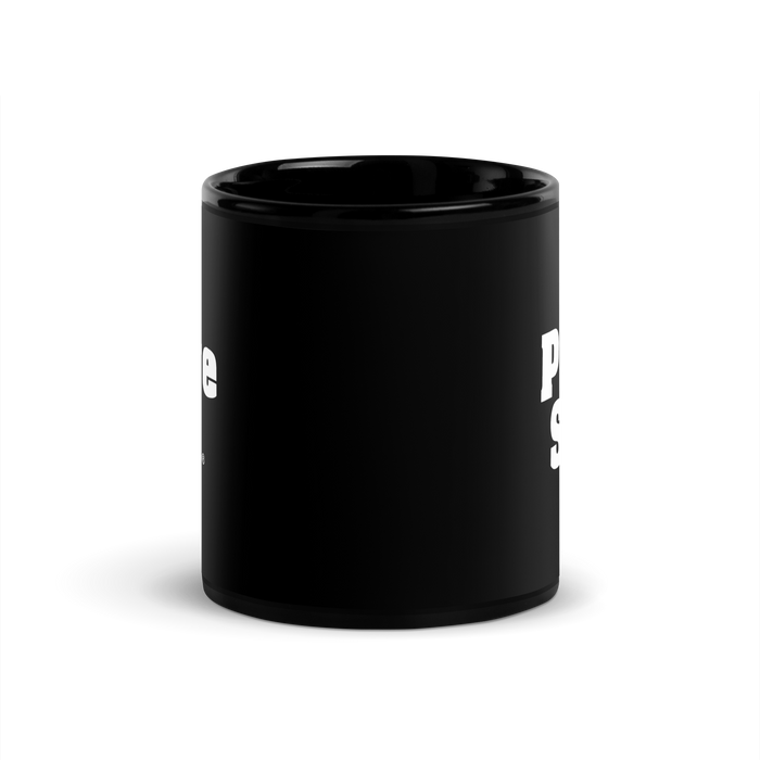 Page Six Black Glossy Mug