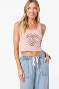 Palm Sun Scoop Neck Tank - Misty Rose | O'Neill