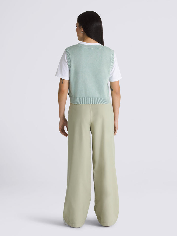 Pantalon Mujer AlDer Relaxed Pleate Beige Vans