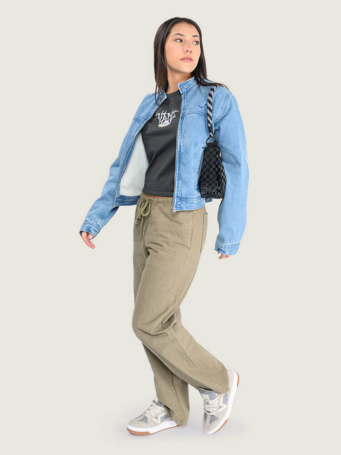 Pantalón Mujer Eun Elastic Verde Vans