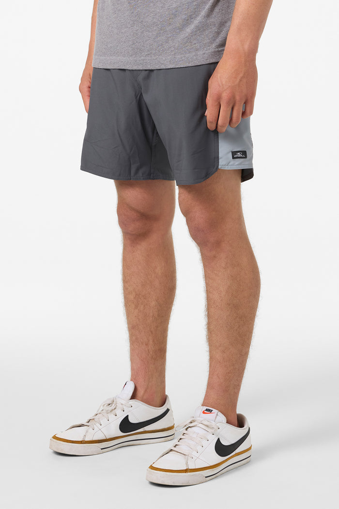 Perform Light Tech Panel Lined Elastic Waist 17" Hybrid Shorts - Graphite | O'Neill