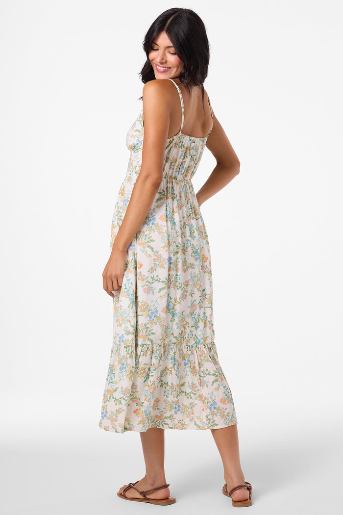 Pilar Nayomi Floral Midi Dress - Winter White | O'Neill