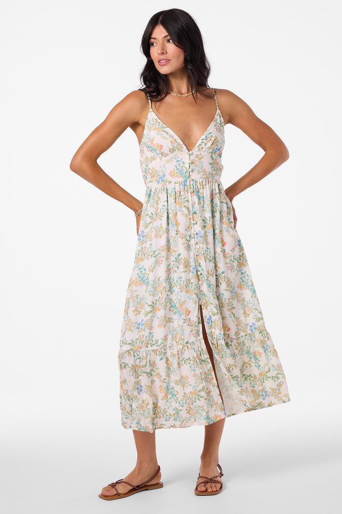 Pilar Nayomi Floral Midi Dress - Winter White | O'Neill