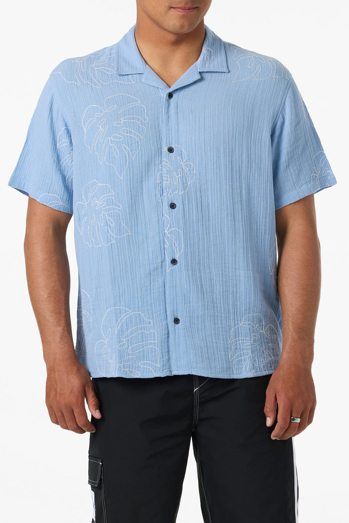 Pipeline Rodeo Monstera Shirt - Blue Glass | O'Neill