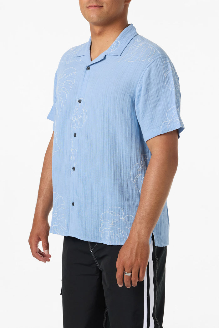 Pipeline Rodeo Monstera Shirt - Blue Glass | O'Neill