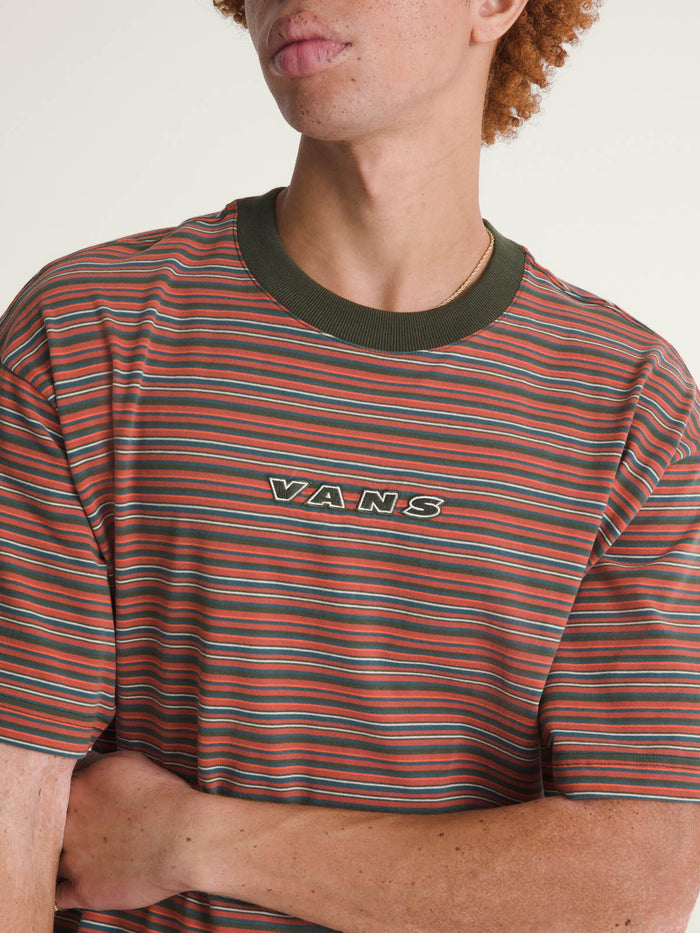 Polera M/C Hombre Cameron Stripe Knit Naranjo Vans