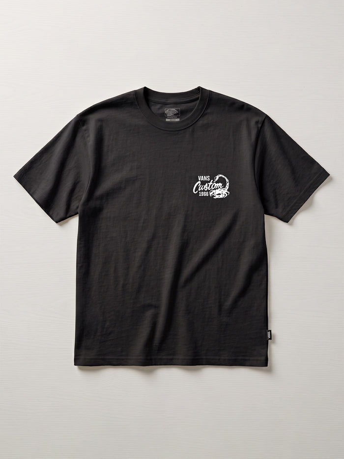 Polera M/C Hombre Custom Negro Vans