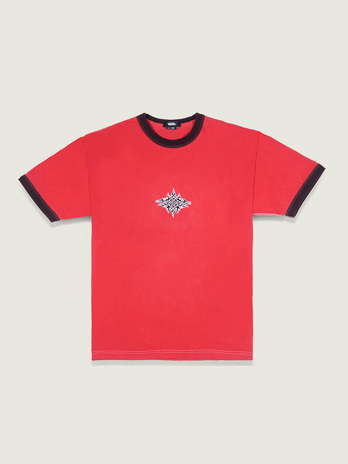 Polera M/C Hombre Flame Face Tee Beige/Crudo Vans