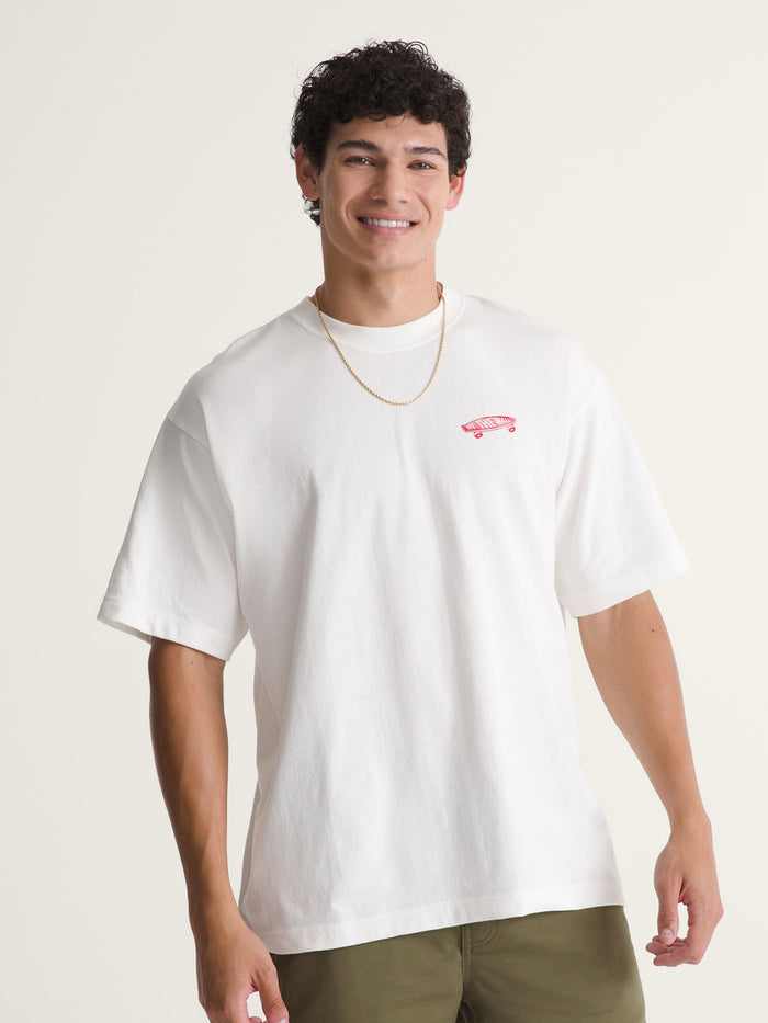 Polera M/C Hombre Full Deck Tshirt Blanco Vans