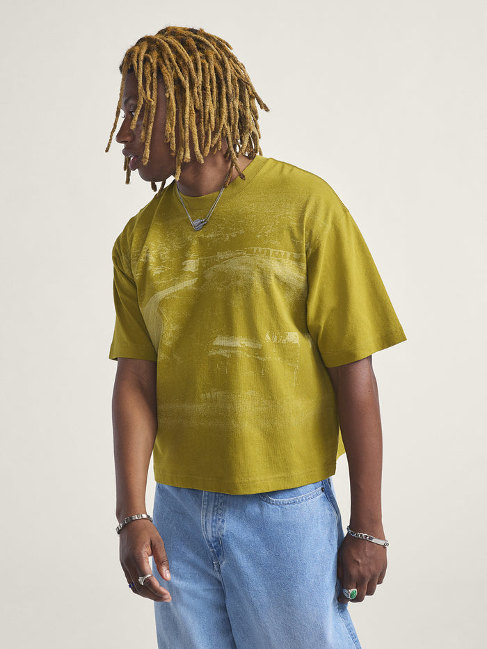Polera M/C Hombre Skate Atiba Haze Hil Amarillo Vans
