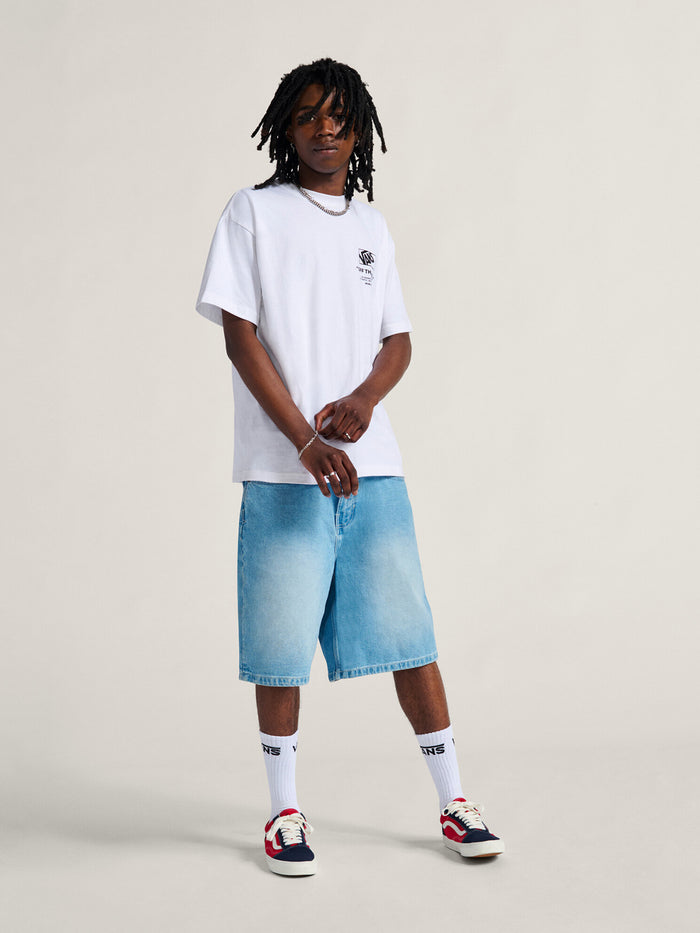 Polera M/C Hombre Stacked Hi Tee Blanco Vans