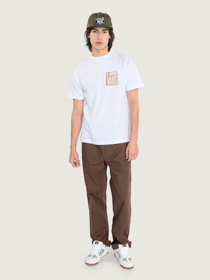 Polera M/C Hombre Stretch Stack Crackl Blanco Vans