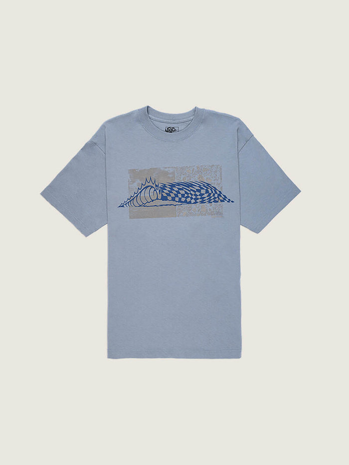 Polera M/C Hombre Wave Check Tee Gris Vans