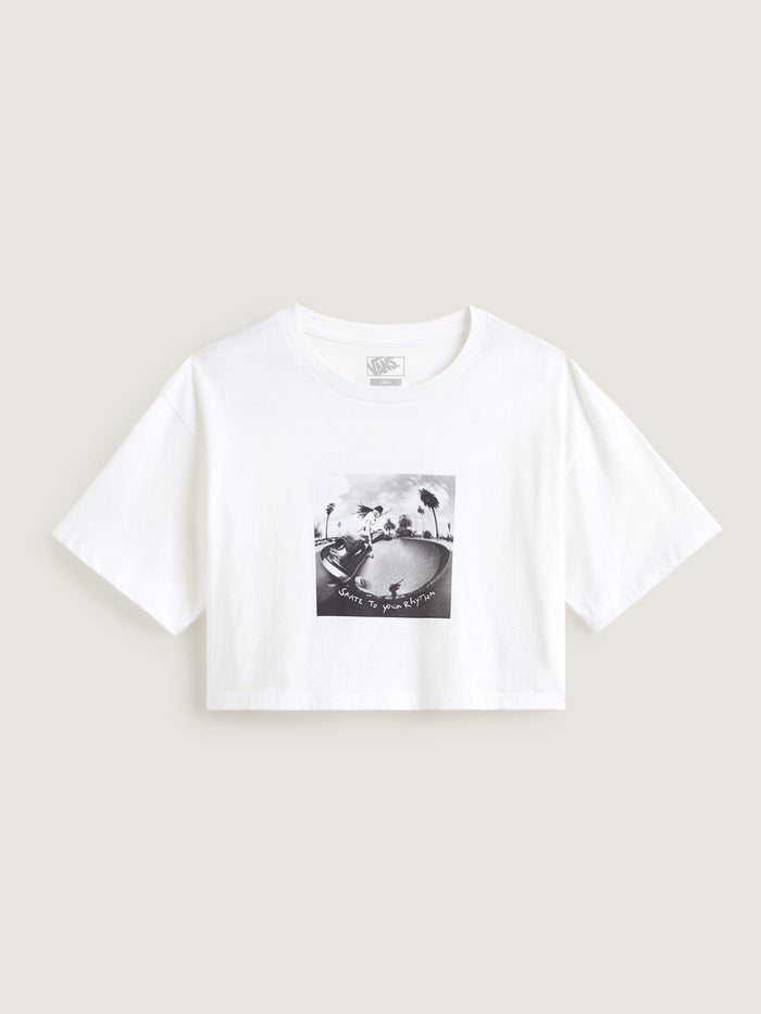 Polera M/C Mujer Rhythm Relaxed Crop Blanco Vans