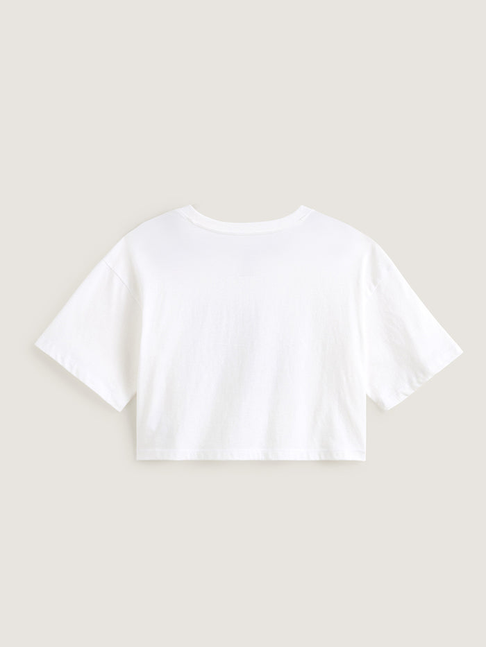 Polera M/C Mujer Rhythm Relaxed Crop Blanco Vans