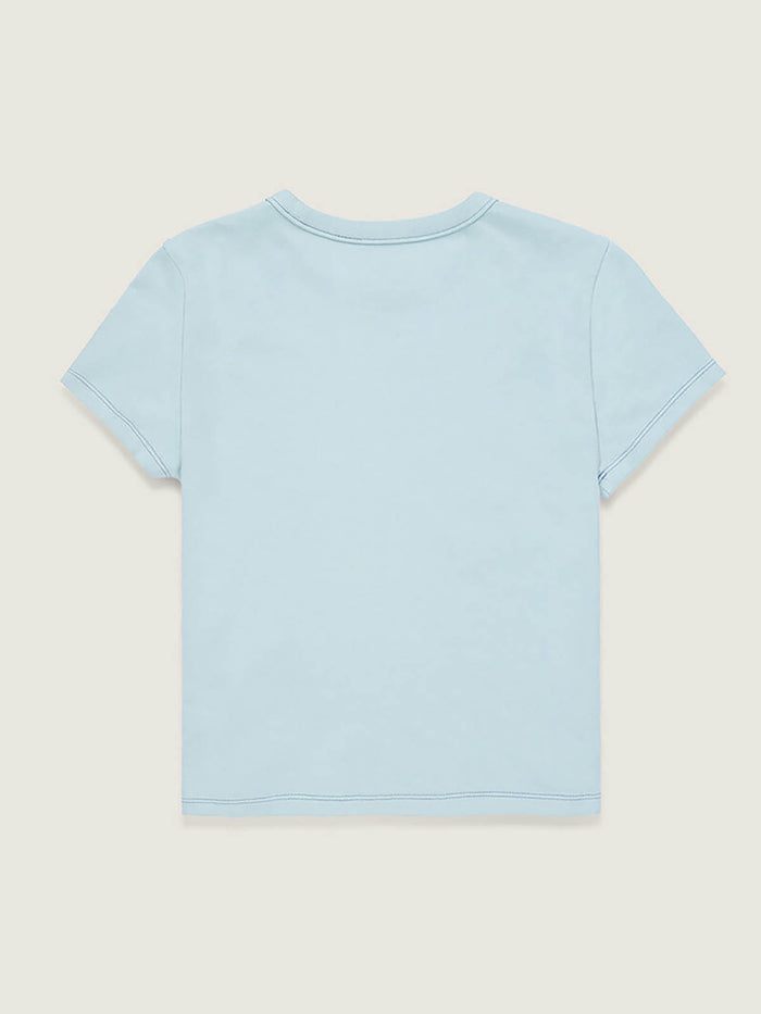 Polera M/C Mujer Sano Baby Tee Celeste Vans
