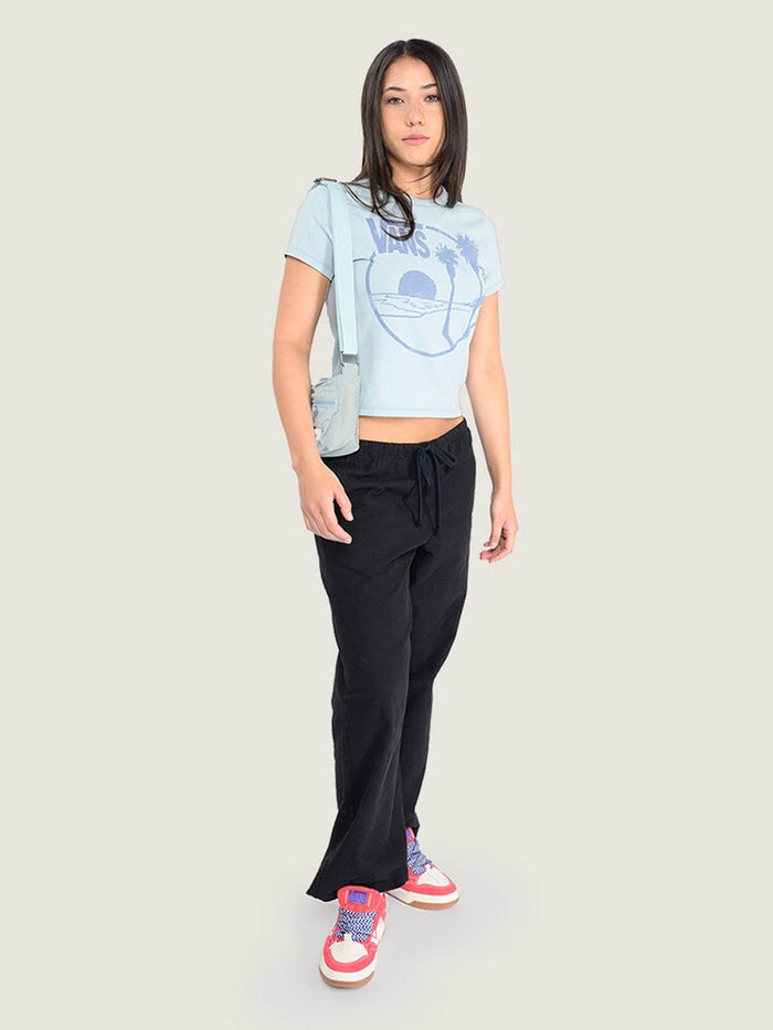 Polera M/C Mujer Sano Baby Tee Celeste Vans