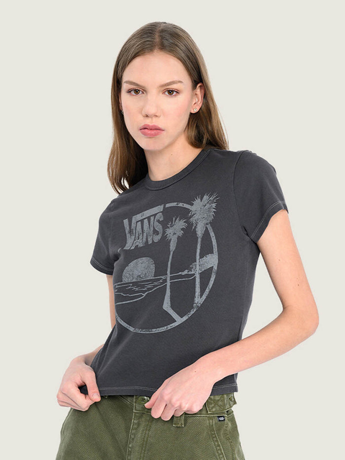 Polera M/C Mujer Sano Baby Tee Negro Vans