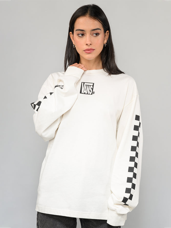 Polera M/L Hombre Mte Teamteam Blanco Vans