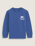 Polera M/L Niño Checker Bones Azul Vans