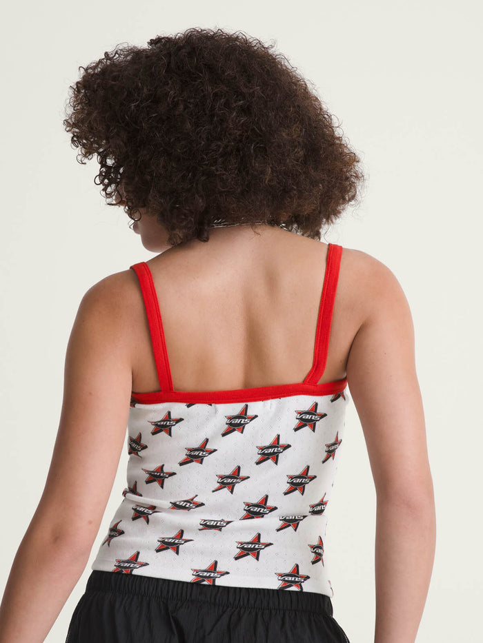 Polera S/M Mujer Kiki Cami Tank Rojo Vans