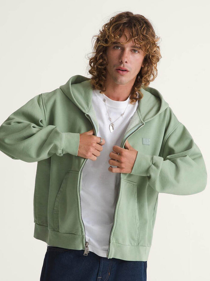 Poleron Hombre Full Zip Hoodie Verde Vans