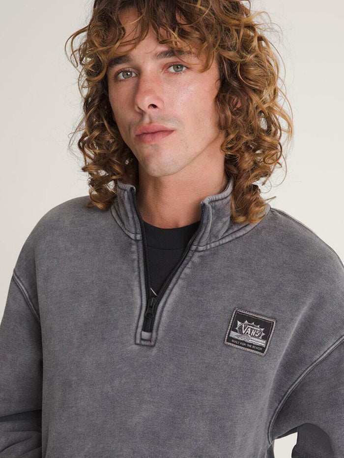 Poleron Hombre Quarter Zip Negro Vans