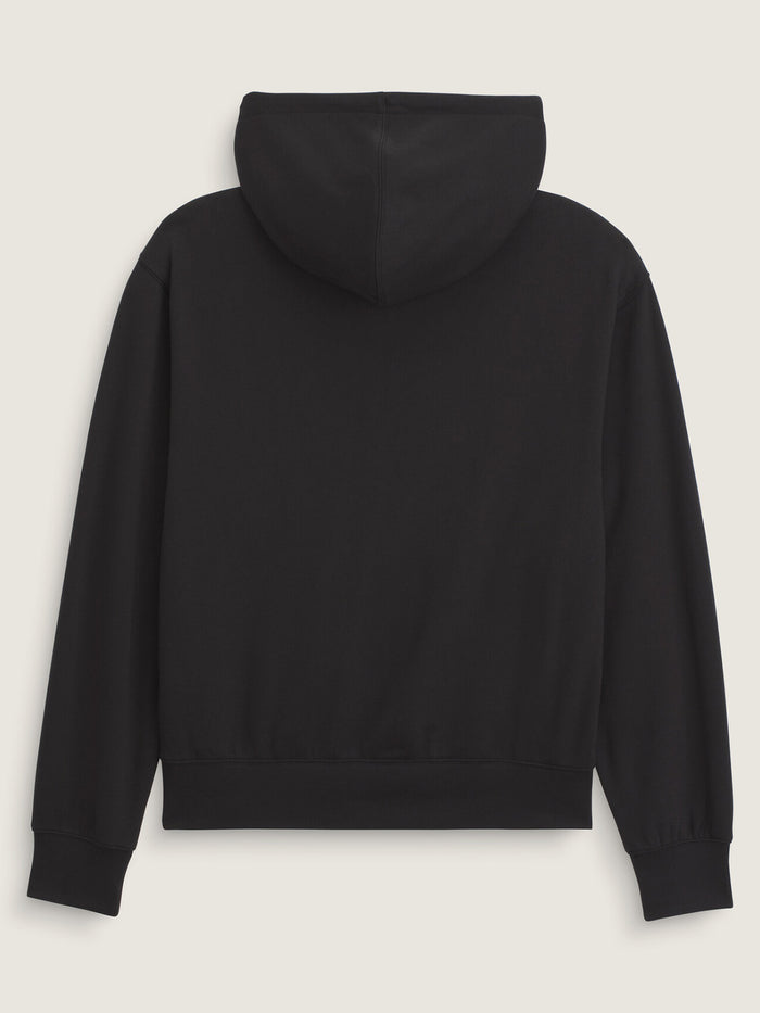Poleron Hombre Stretch Logo Full Zi Negro Vans