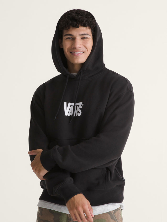 Poleron Hombre Stretch Logo Pullove Negro Vans