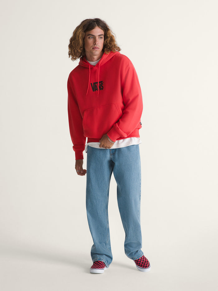 Poleron Hombre Stretch Logo Pullove Rojo Vans